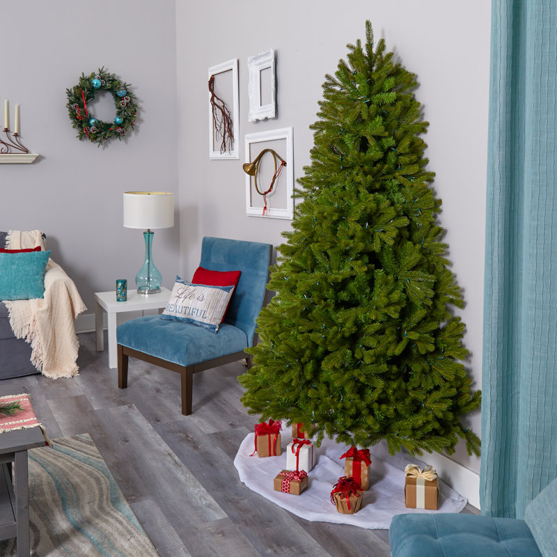 Arbre de Noël artificiel épinette vert 6 pi avec 350 lumières claires, H 3 pi