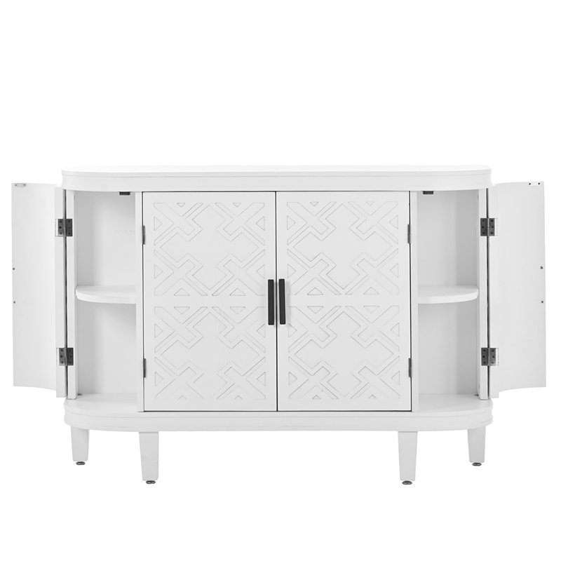 Buffet de 47,2 po de largeur Aichele, Blanc