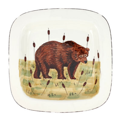 Wildlife Bear Square Platter