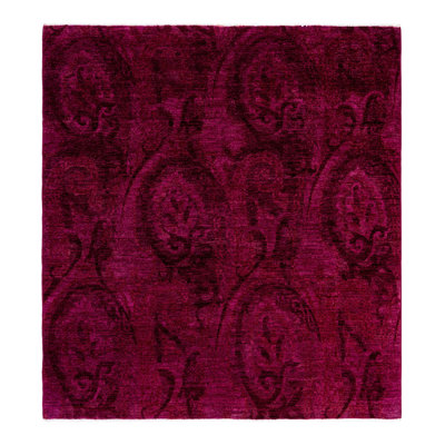 Huckstep One-of-a-Kind 6' 0" X 6' 6" Round Wool Area Rug Pink