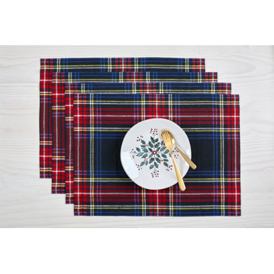 Stewart Plaid - 100% Pure Linen Christmas Placemats
