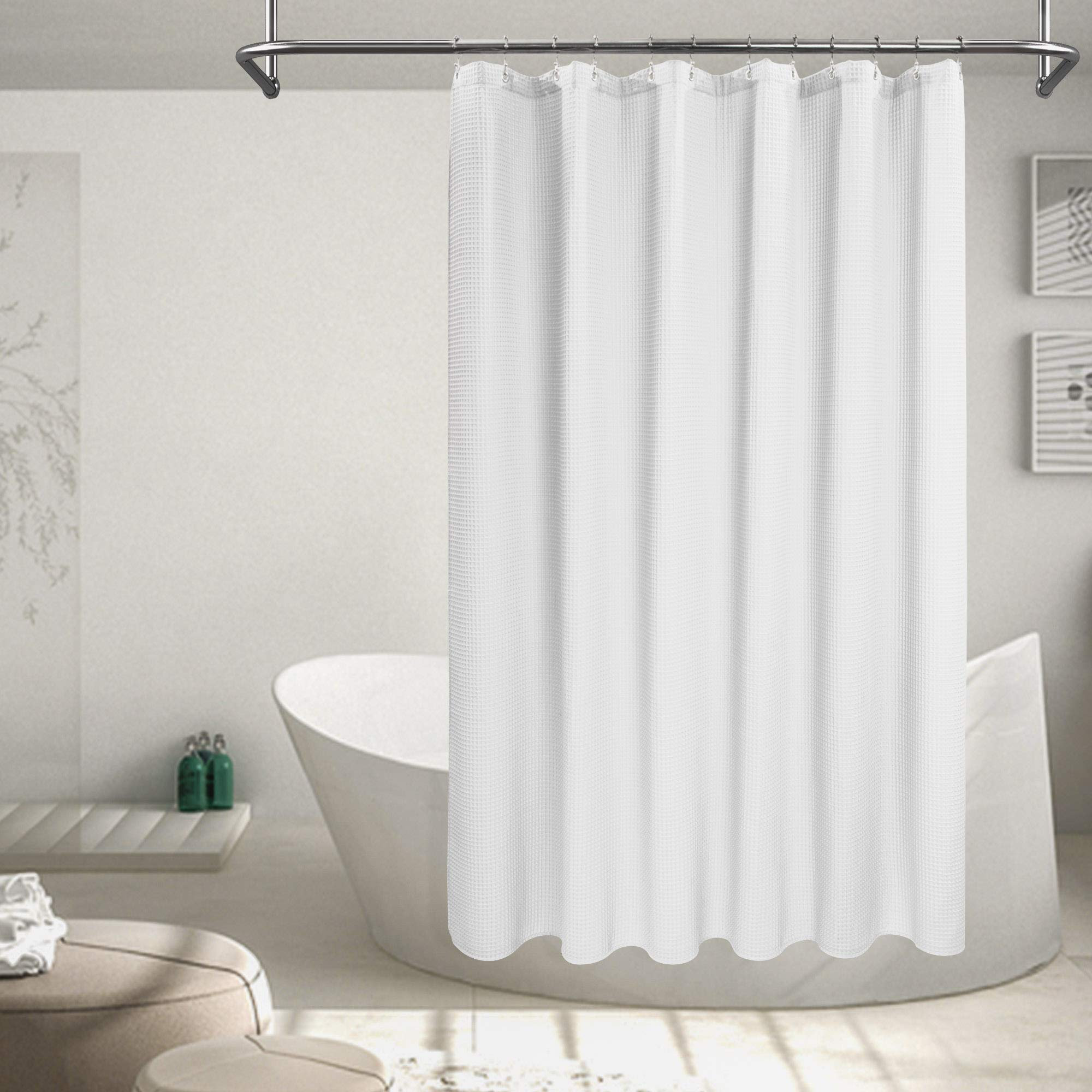 East Urban Home Reordan Polyester Blend Shower Curtain with Hooks ...