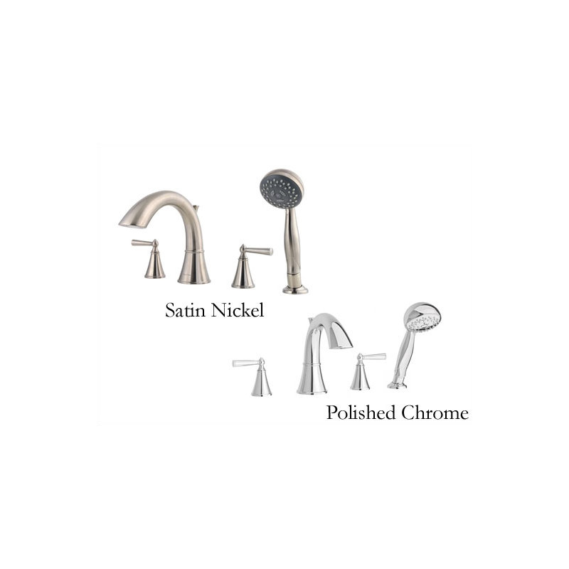 Garniture de baignoire romaine avec douchette latérale Saxton