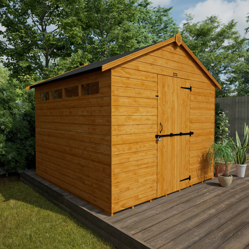 Tiger 8 Ft. W x 8 Ft. D Tongue and Groove Apex Wooden Shed, 231cm H x 235cm W x 235cm D