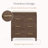 Classic 4 Drawer Dresser With Changing Top And Interlocking Drawers, Teak Brown-126707177
