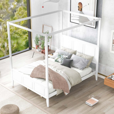 Bahman Solid Wood Canopy Bed