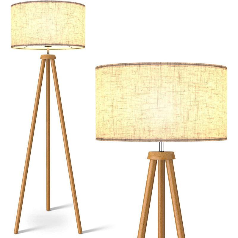 60.62'' Brown Tripod Floor Lamp