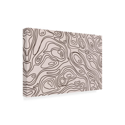 Sevierville Iso Lines Square On Canvas by X1 Brand Print