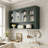 Four-Door Glass Wall Cabinet with Iron Frame