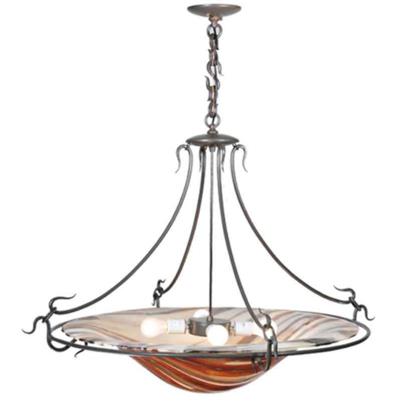 Danzel 4 - Light Craftsman Brown Bowl Pendant