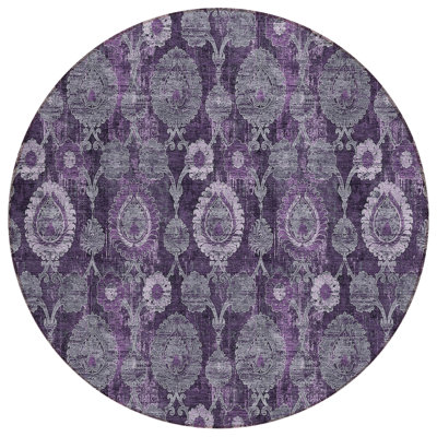 Malchow Washable Damask Indoor / Outdoor Rug