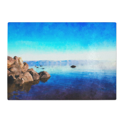 Tempered Glass Sea of Galilee in Israel Chopping Board