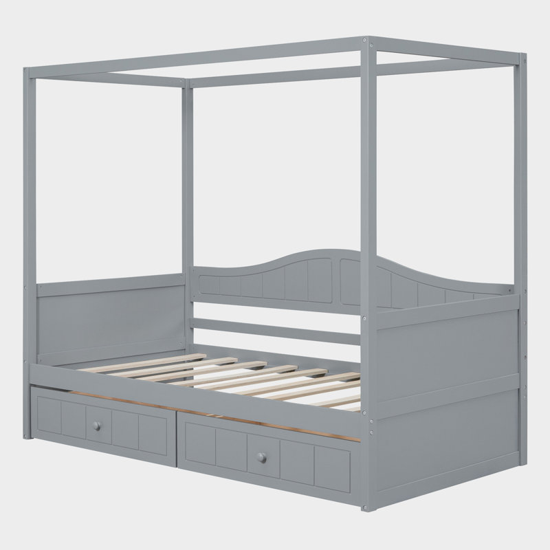 Storage Canopy Day Bed, Gray