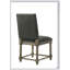 Ensemble de 2 chaises de salle à manger Everton en tissu gris avec coussins confortables et garniture cloutée élégante, parfait pour les repas modernes