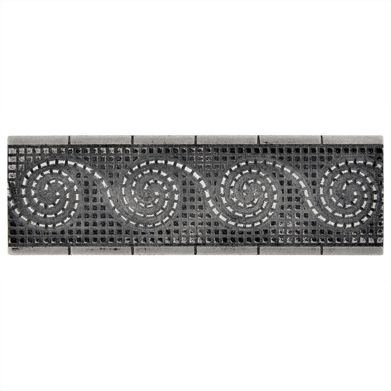 Carreau de doublure en métal 6 po x 1 po, Fer noir