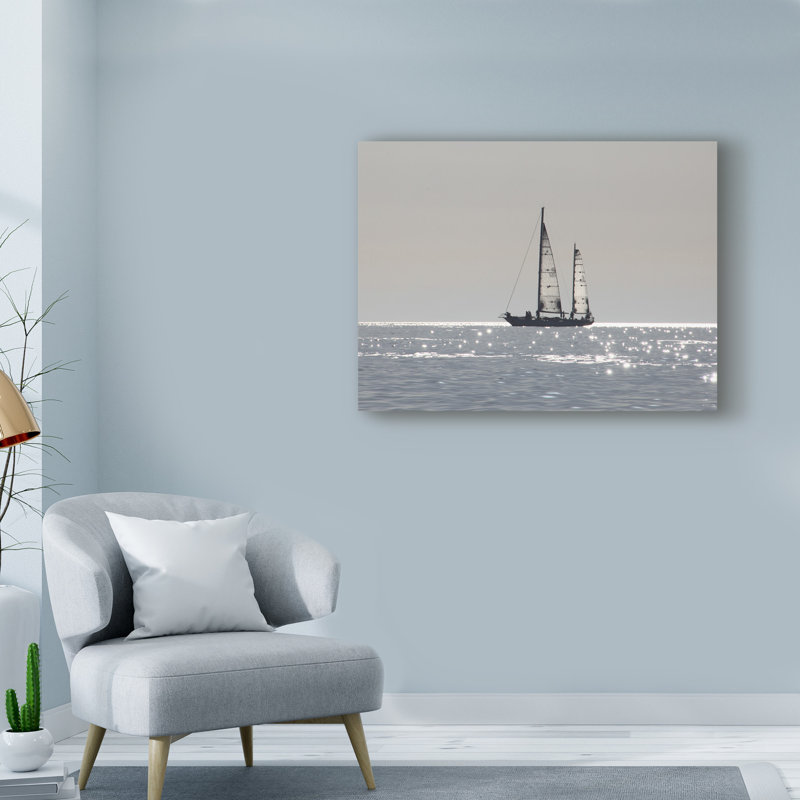 « open bateau », reproduction de photo sur toile tendue, H 14 po x l 19 po x P 2 po
