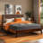 Kaylin Premium Solid Wood Platform Bed Frame with Headboard – 800 lb Capacity, No Box Spring Needed, Fits All Mattresses-73296058-73296057