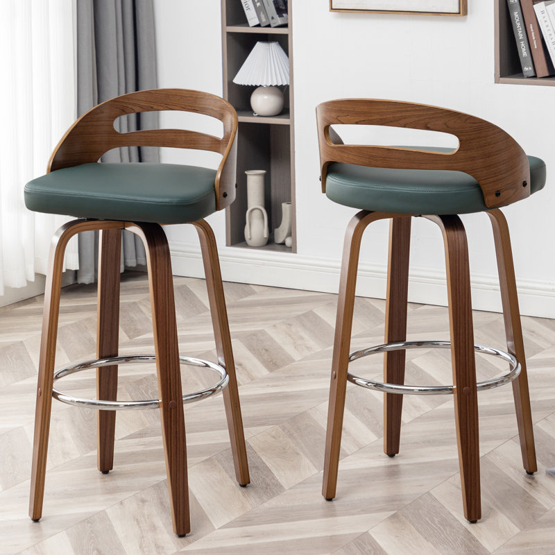 Mahtab Swivel Bar Stool, Bar Stool (76cm Seat Height), Green