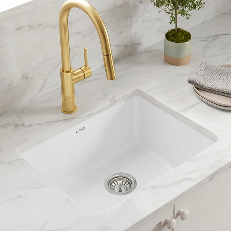 Fiamma 30" L x 18" W Drop-In Kitchen Sink, 30 inch