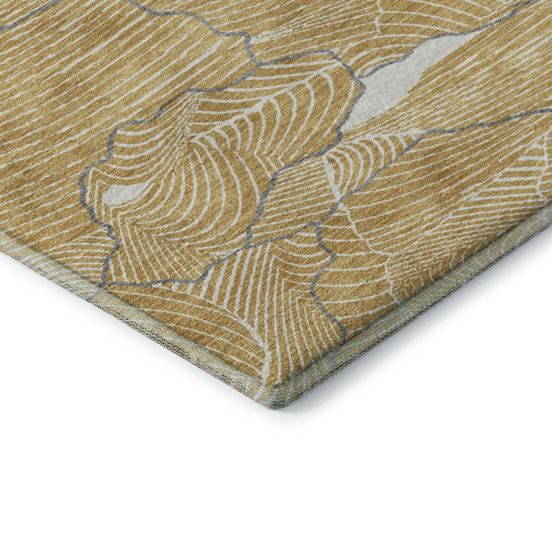 Premium Machine Washable Cossette AMF1048 Lines Rug, Rectangle 3' x 5'