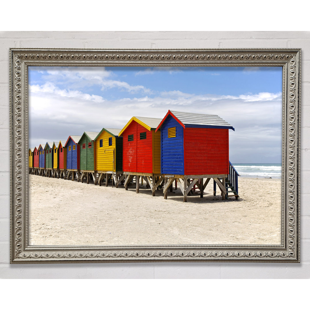 Gerahmtes Bild Row Of Beach Huts