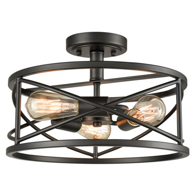 Plafonnier cage cylindrique 3 lumières