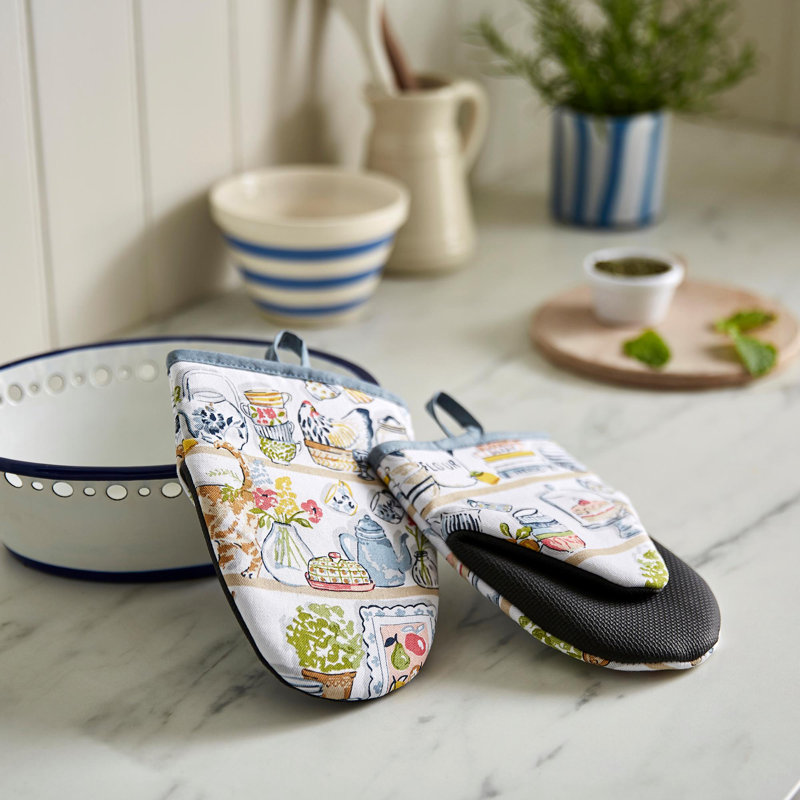 Ulster Weavers Pantry Cats Floral 100% Cotton Oven Mitt