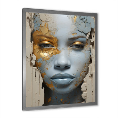 Minimalisme, mode africaine, portrait de femme II sur toile