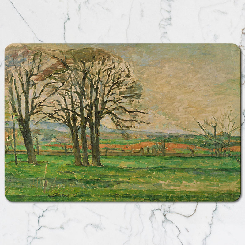 Impressionist Landscape Placemats And Coasters Set With Trees