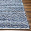 Denyer géométrique tissé à plat à la main et recyclé P.E.T. Tapis bleu / gris-1741993616