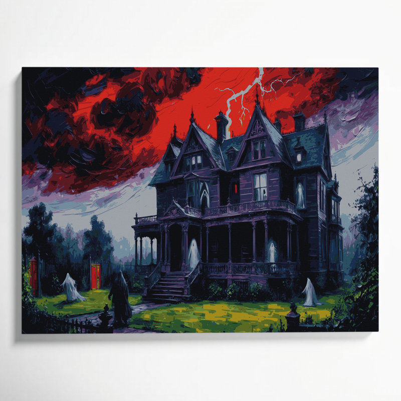 Halloween, horreur classique, affiche de film sur toile mauve, H 11 po x l 14 po