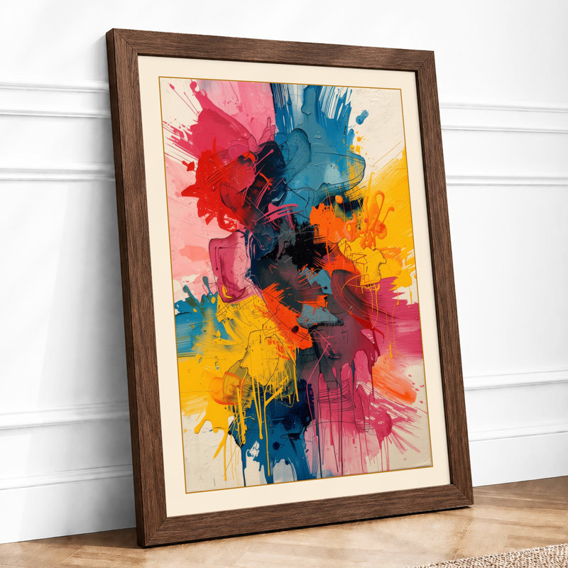 Radiant Splashes Abstract - Print, Walnut, A1 - 84.1 x 59.4 cm