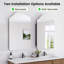 Armoire à pharmacie de salle de bain 24 po x 35 po avec miroir, miroir de meuble-lavabo moderne avec rangement, encastré et fixé au mur, métal noir, stable, installation facile-782668565-787025016