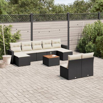 Ensemble de canapé de jardin Vidaxl - noir