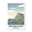 Arthur's Seat, Scotland - Romantic Edinburgh Summit Travel Poster. Giclee Print On Wrapped Canvas. Wall Art, Home Decor - Natural Landmarks, Scotland - Wrapped Canvas Print-1585613830