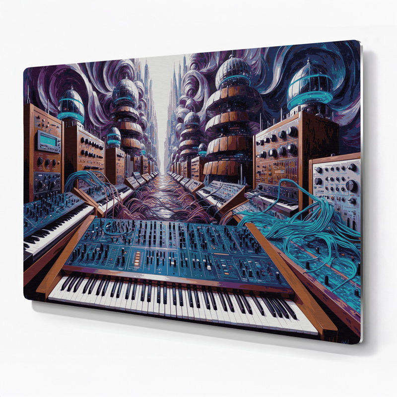 Art mural mauve en métal, H 11 po x l 14 po