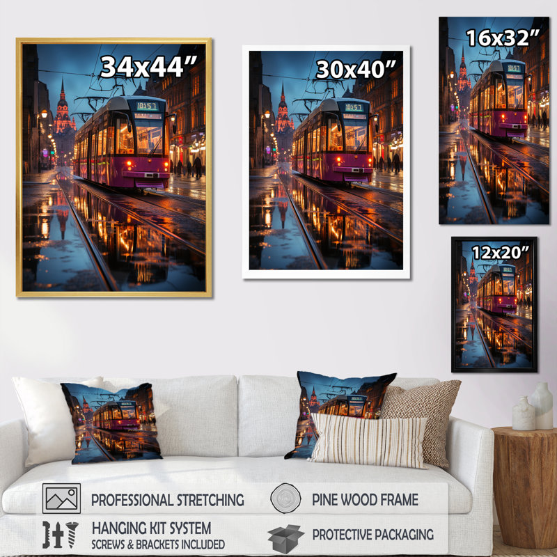 Copenhague, beau paysage urbain Spot I, Impression blanche sur toile encadrée, H 44 po x l 34 po x P 1,5 po