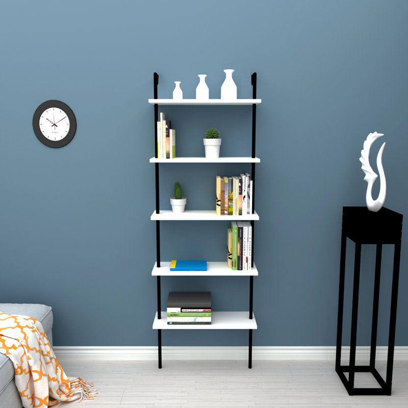 Bookcase Ladder, White/Black