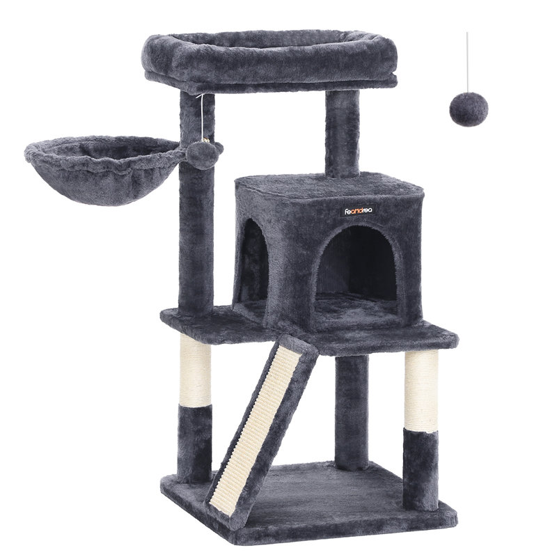 96cm H Cat Tree, Smoky Grey