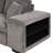 104.5" L-shape Sectional With Sleeper Function, Storage Chaise And 2 Stools, Charcoal Living Space Reversible Bed & Comfy Linen Fabric,