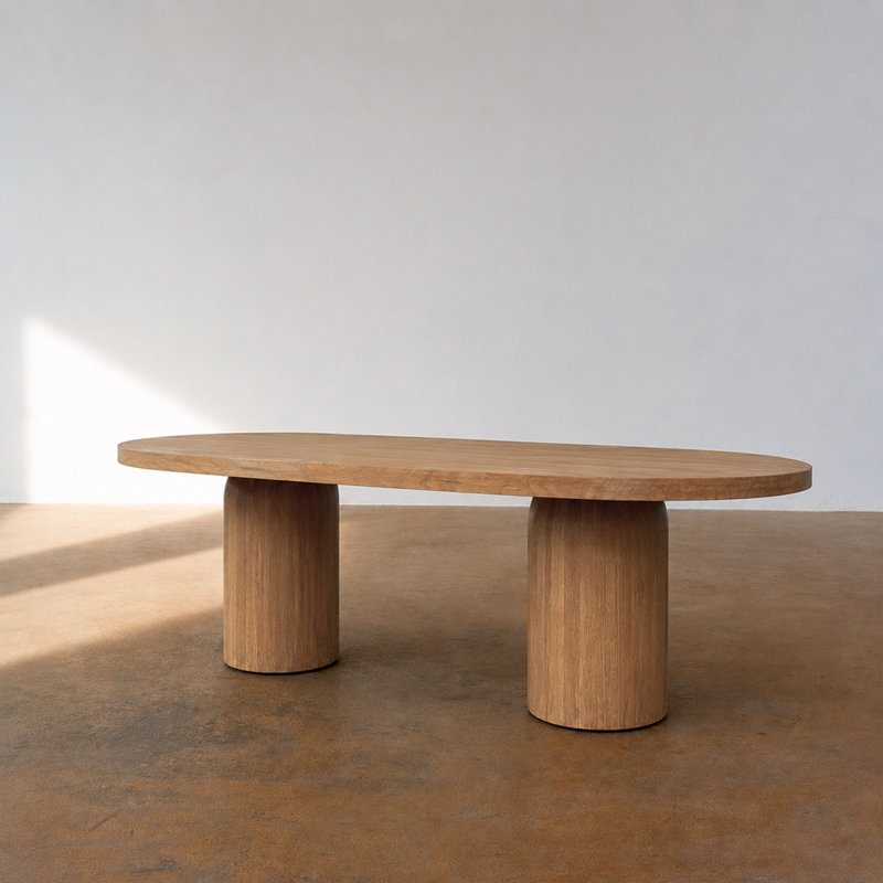 Beavercreek Oval Dining Table, 30"H x 95.75"L x 43.5"W, Nordic Oak