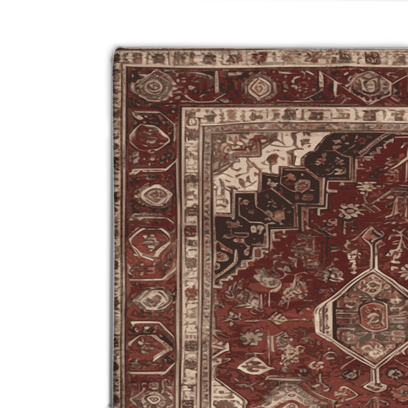 Tapis d'intérieur et d'extérieur brun Persian, Rectangle 4pi x 6 pi
