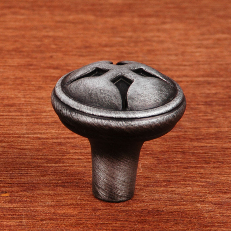 CK Series 1 1/4" Diameter Mushroom Knob, Distressed Nickel