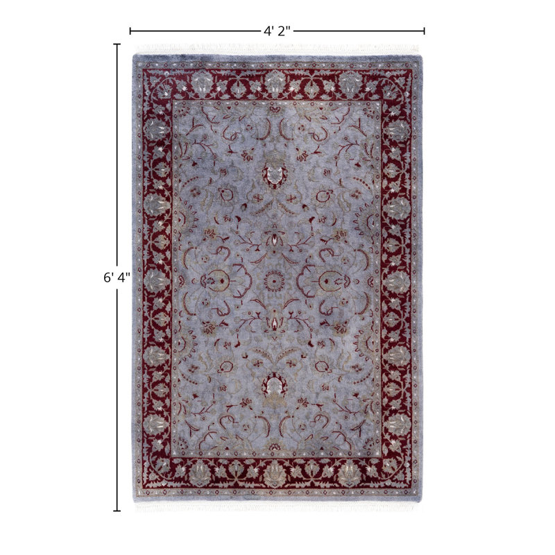 Overdyed One-of-a-Kind 4' 2" X 6' 4" Hand Knotted Area Rug