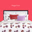 kate spade new york Fall Poppies Twin Comforter Set, 100% Cotton, All Season 2 Piece Reversible Bedding Set, White and Garnet-805623446-809171356