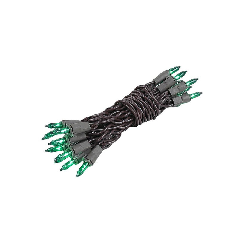 Mini-chaîne 20 ampoules pour l’extérieur 8,5' Pitman, vert, Brun