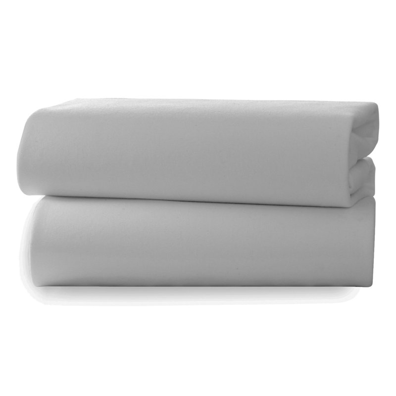 100% Cotton 2 - Piece Cot Sheet Set, Grey