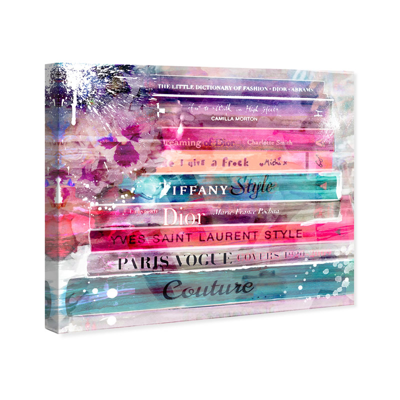 Livres Fashion Splash - peinture, H 20 po x l 24 po, Toile tendue