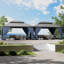 Pavillon de jardin en acier à toit rigide avec moustiquaire et toit ventilé-108053101-108053103