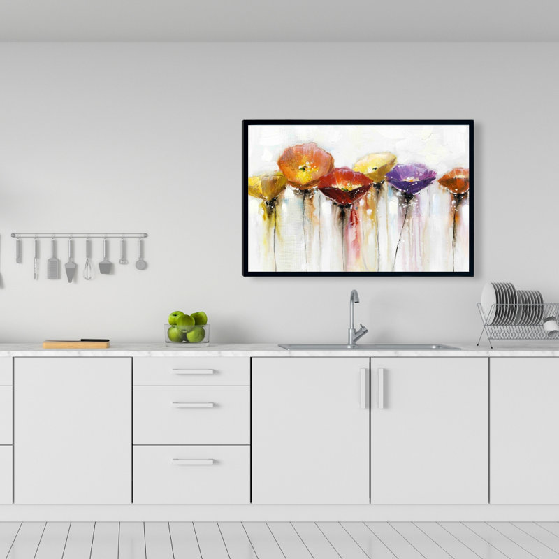 " Multiple Colorful Abstract Flowers "